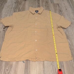 H&M Regular Fit Men's Linen Short Sleeve Button Down Size L